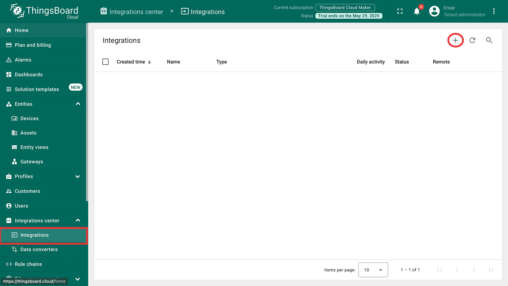Create an MQTT Integration 1