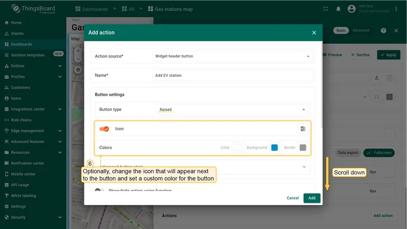 Configure button appearance