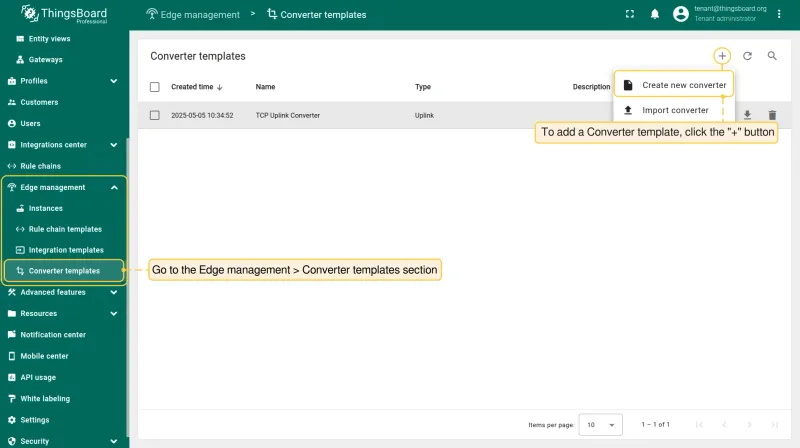 Create new downlink converter