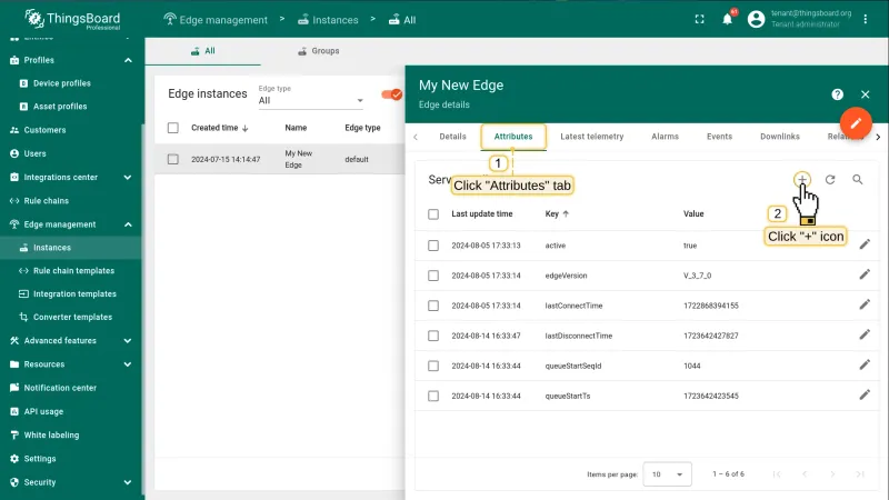 Attributes tab — click Add