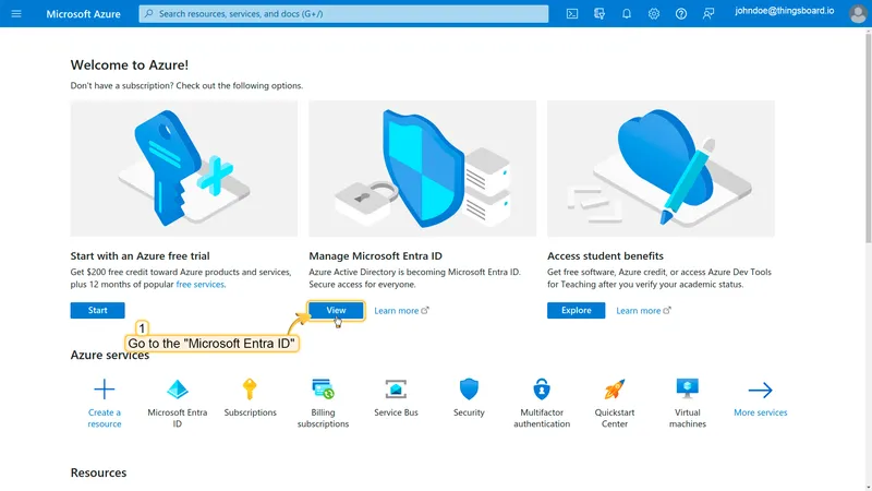 Azure portal — Microsoft Entra ID