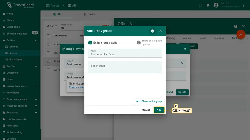 Create entity group