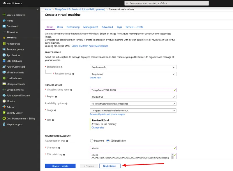VM basics configuration