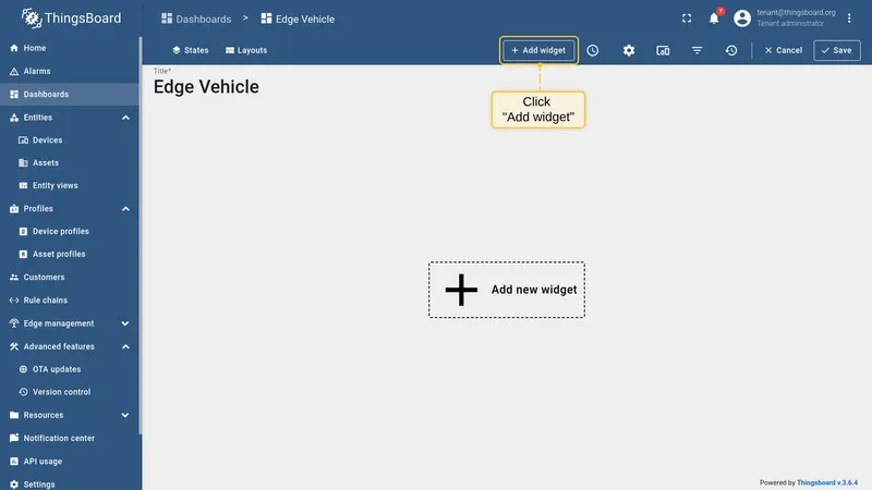 Add a widget to the dashboard