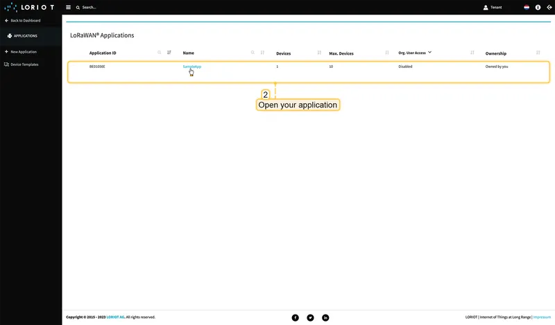 Open your application, in our case it is "**SampleApp**".