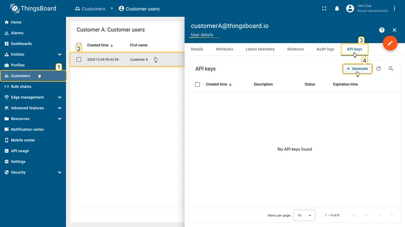 Open user details
