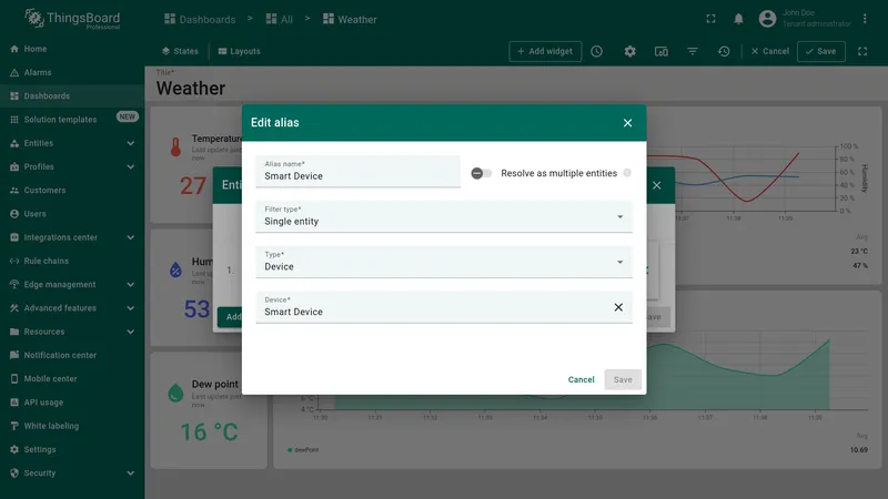 Update data source for dashboard