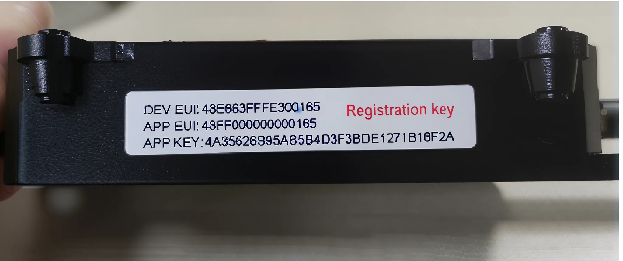 Example of device keys on the side panel of the device