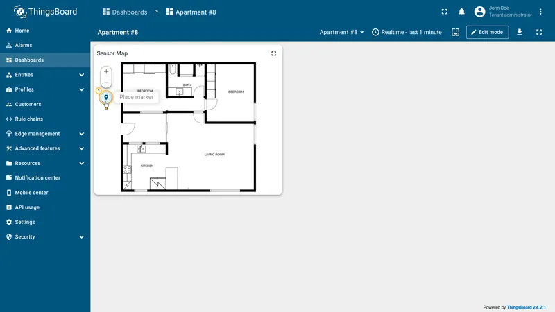 Click Place marker button