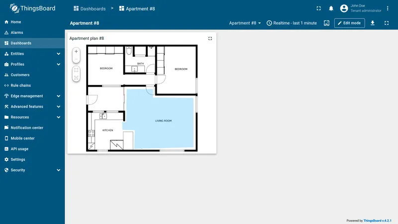 Polygon appears on the floor plan