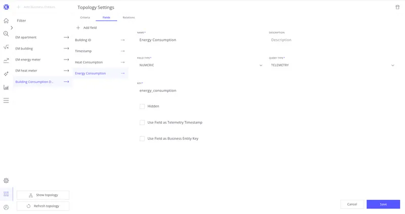 Configure the energy_consumption telemetry field