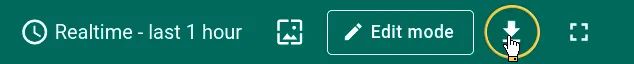 Dashboard export menu in ThingsBoard