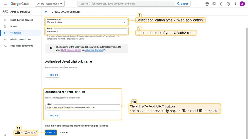 Configure OAuth client