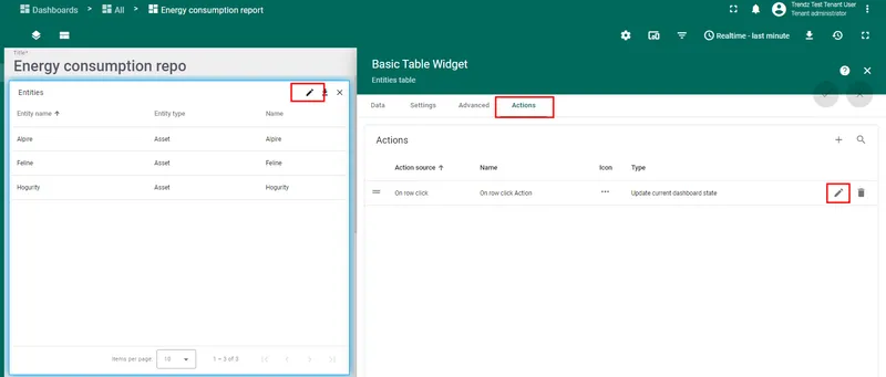 Add row click event in buildings table