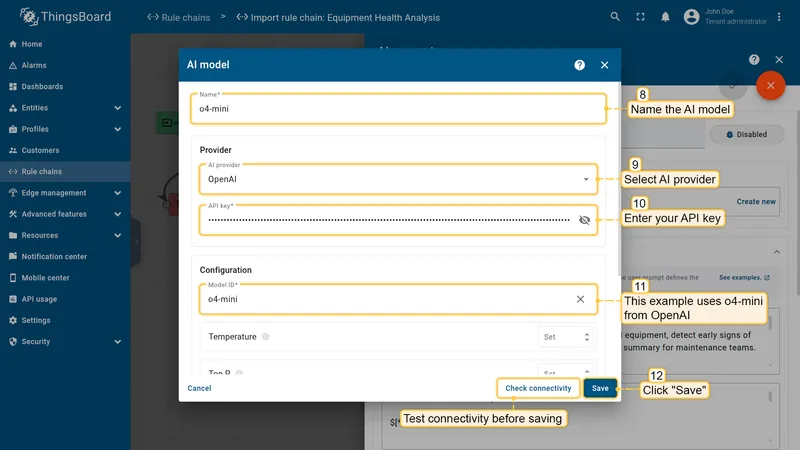 AI request node user prompt