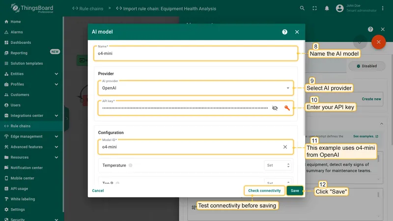 AI request node user prompt