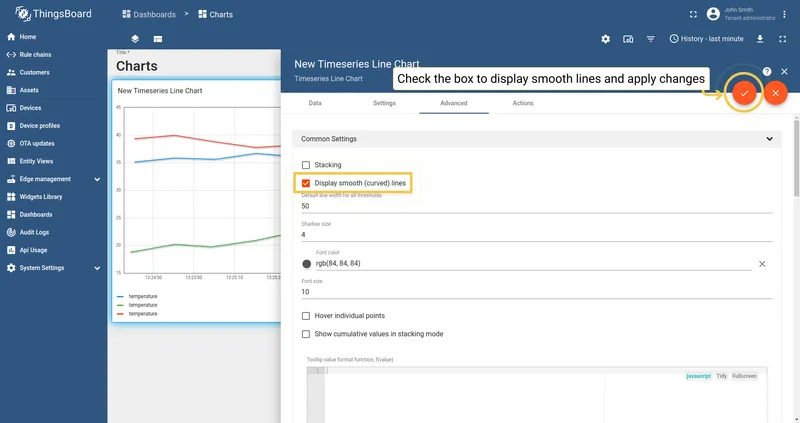 Smooth lines setting