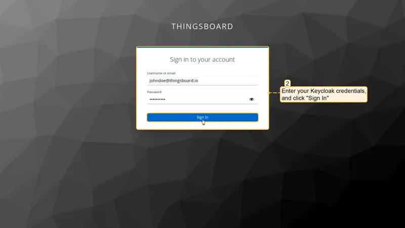 Keycloak login page