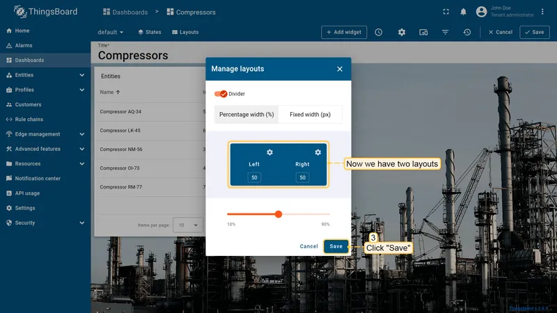 Configure right layout