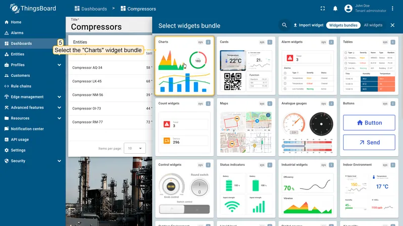Configure widget in right layout