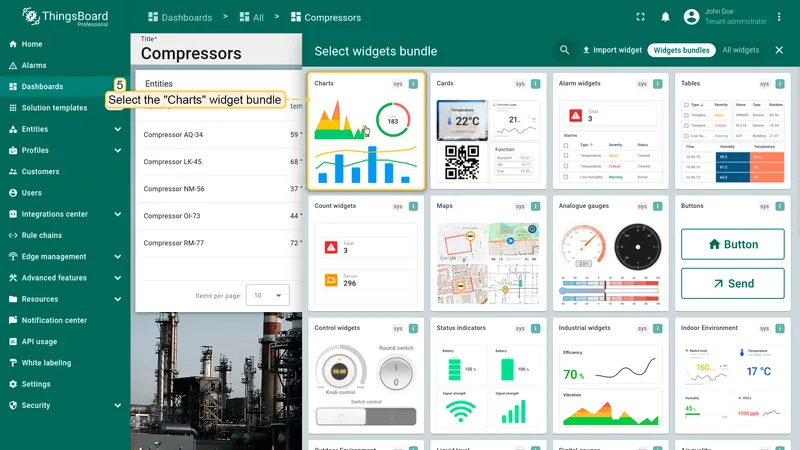 Configure widget in right layout