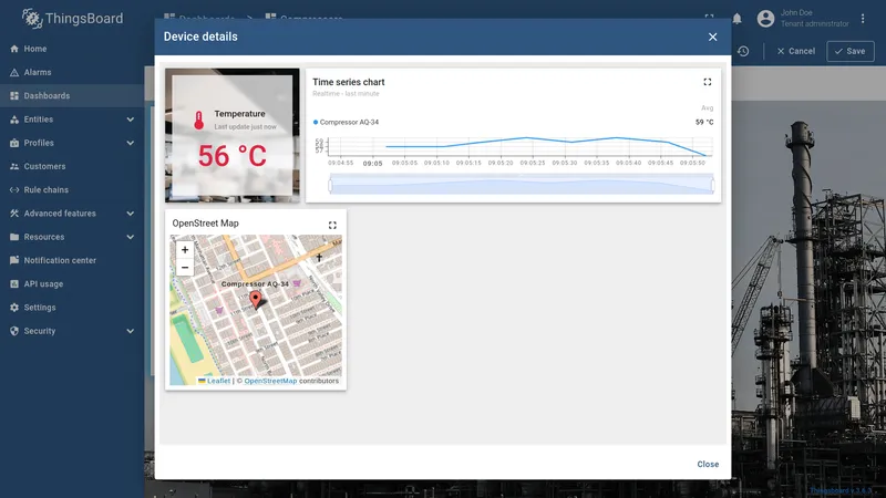 State opened as dialog overlay
