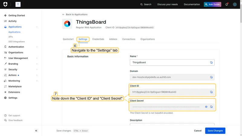 Auth0 Client ID and Secret