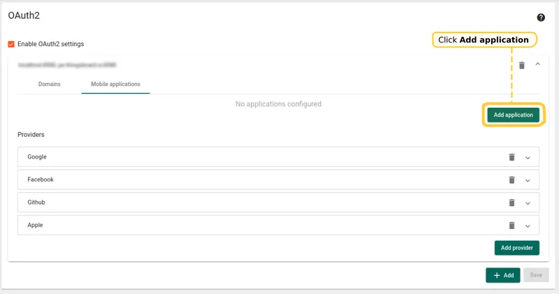 Mobile applications tab