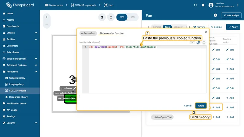 onButtonText tag configuration step 2