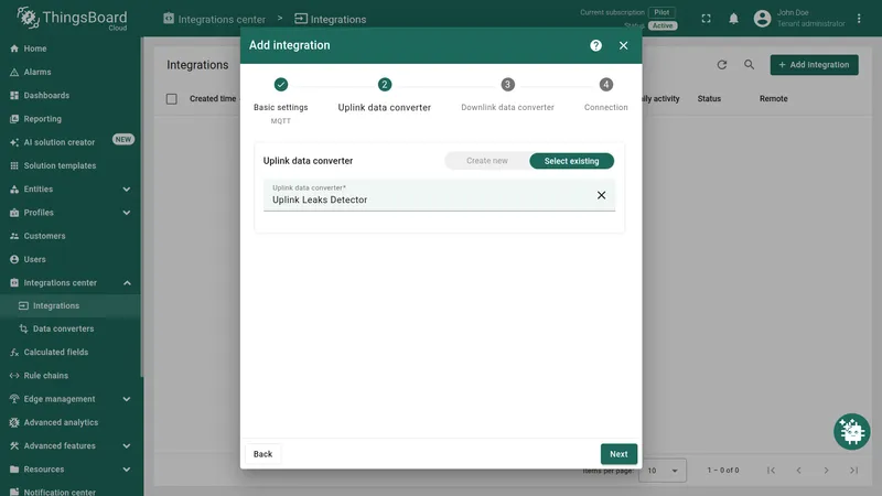 Select uplink data converter