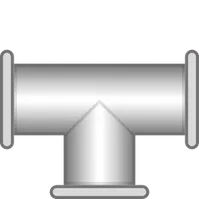 Bottom tee pipe SCADA symbol