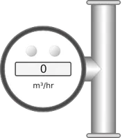 Left flow meter SCADA symbol