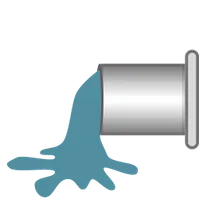 Short left drain pipe SCADA symbol