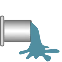 Short right drain pipe SCADA symbol