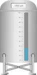 Stand vertical tank SCADA symbol
