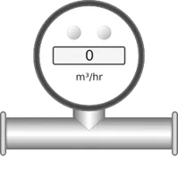 Top flow meter SCADA symbol