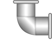 Top right elbow pipe SCADA symbol