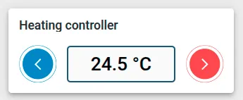 Value stepper widget for temperature setpoint control