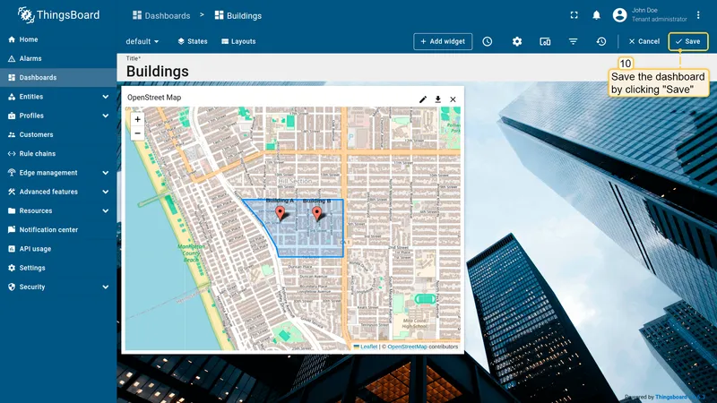 Dashboard ready for tooltip click
