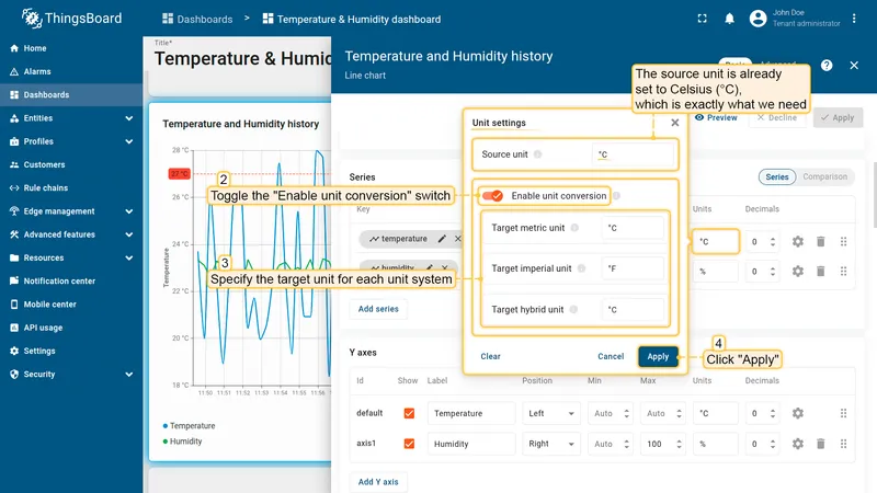 Enable unit conversion for telemetry key