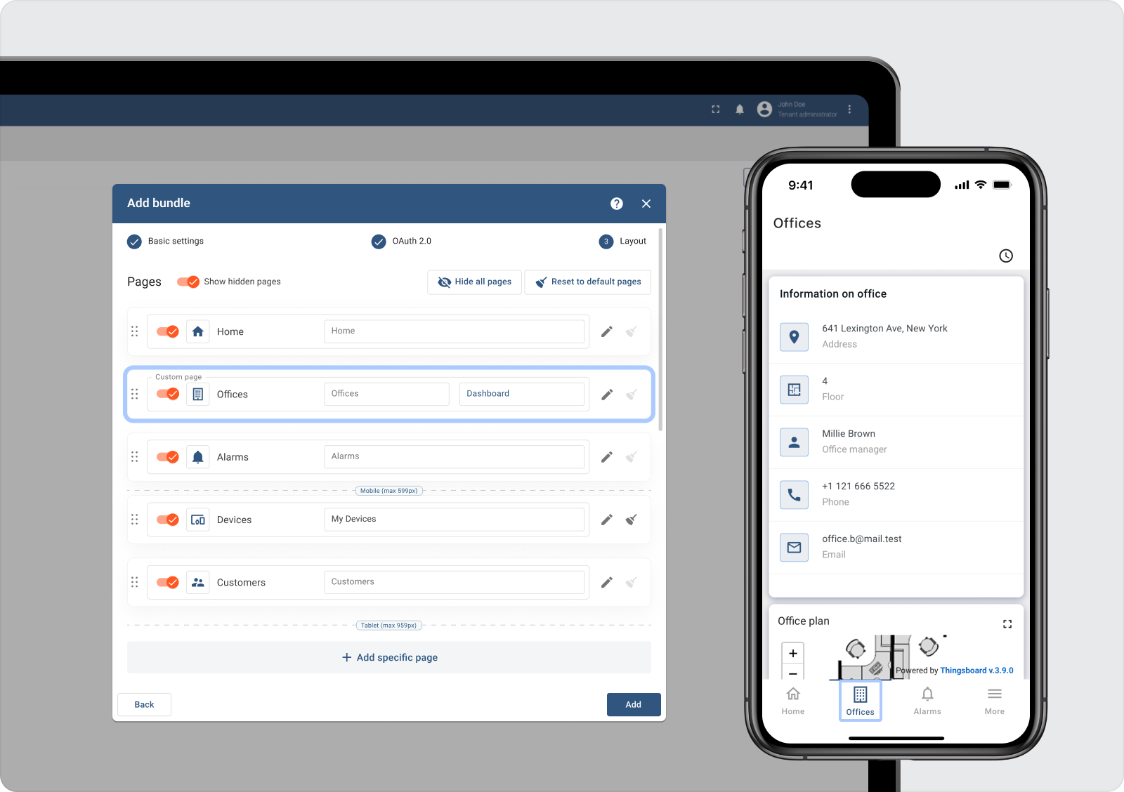 Adding a widget bundle in ThingsBoard 3.9