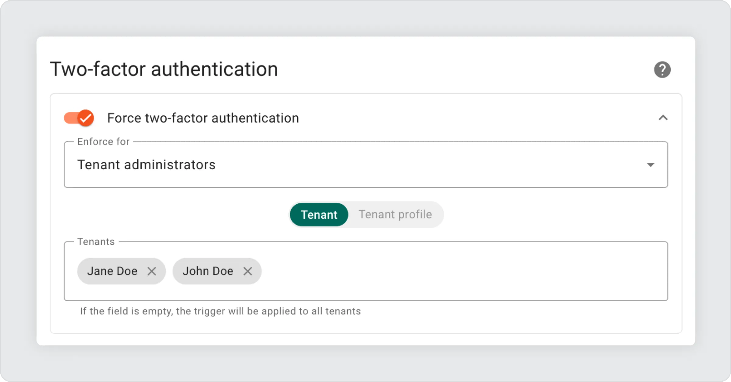 Two-factor authentication setup in ThingsBoard 4.3
